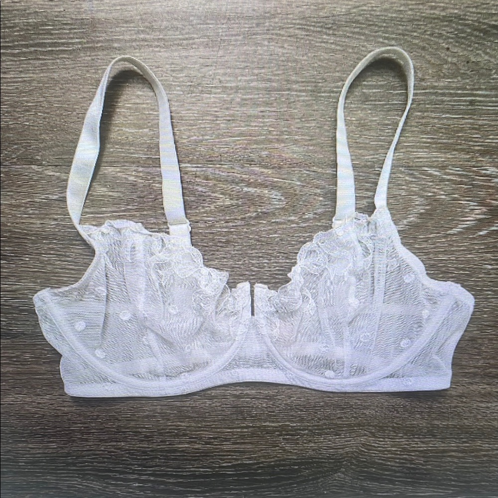 Elegant White Lace Bra